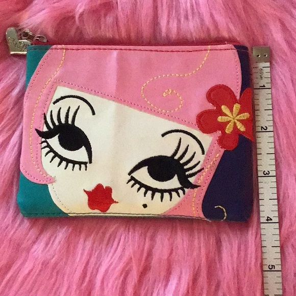 NWOT💗Fluff🧁 darling zip-purse w embroidered details 💖 - Picture 6 of 9